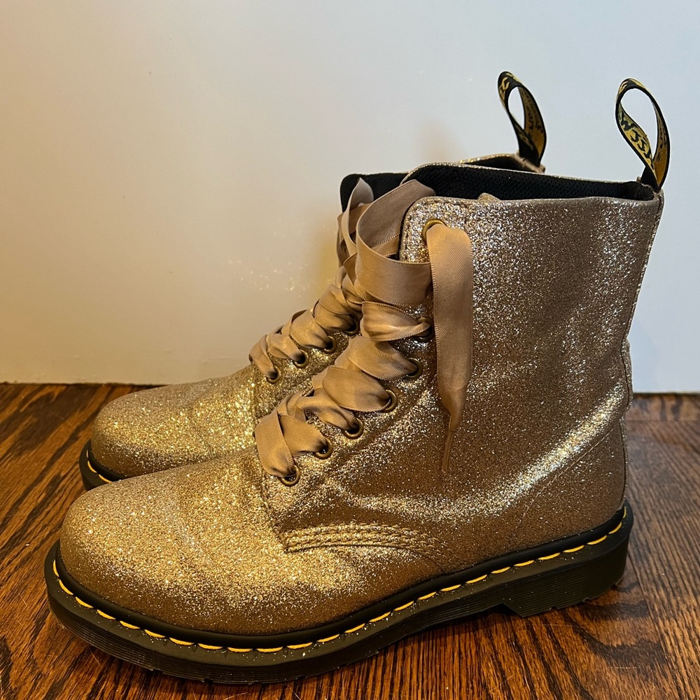 Dr. Martens,  1460 Pascal Glitter, Gold